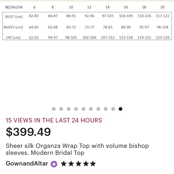 Silk Organza Wedding Dress Topper - Picture 8 of 8